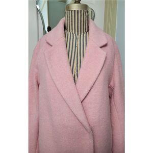 H&M Pink Wool Blend 3/4 Length Coat, NWT